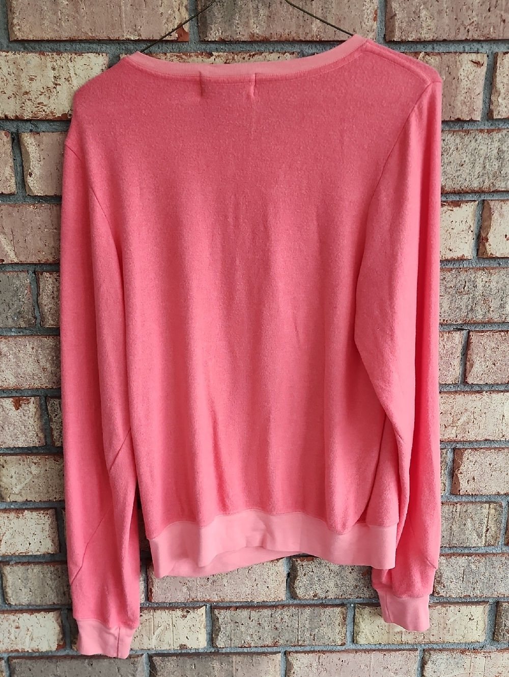 Wildfox Size Small Coral Pink 'Lovers Do It Better' Pullover - Picture 2 of 8